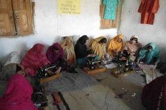 Sewing training in progess